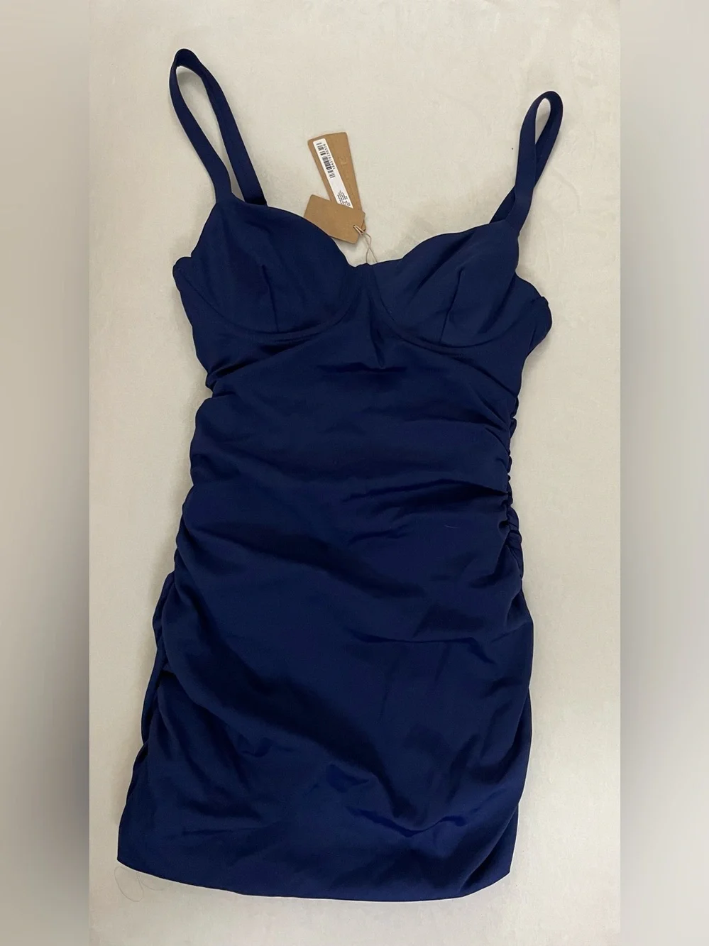 SKIMS NWT Sculpting Swim Ruched One Piece Swimsuit Midnight Navy Blue Size XXS